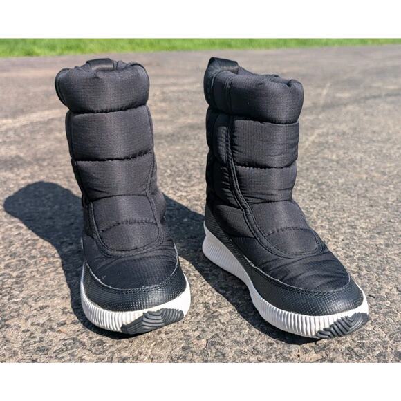 Sorel Womens Out N About Puffy Weather Mid Snow Boot  Sz 6.5Waterproof Black - Picture 6 of 9
